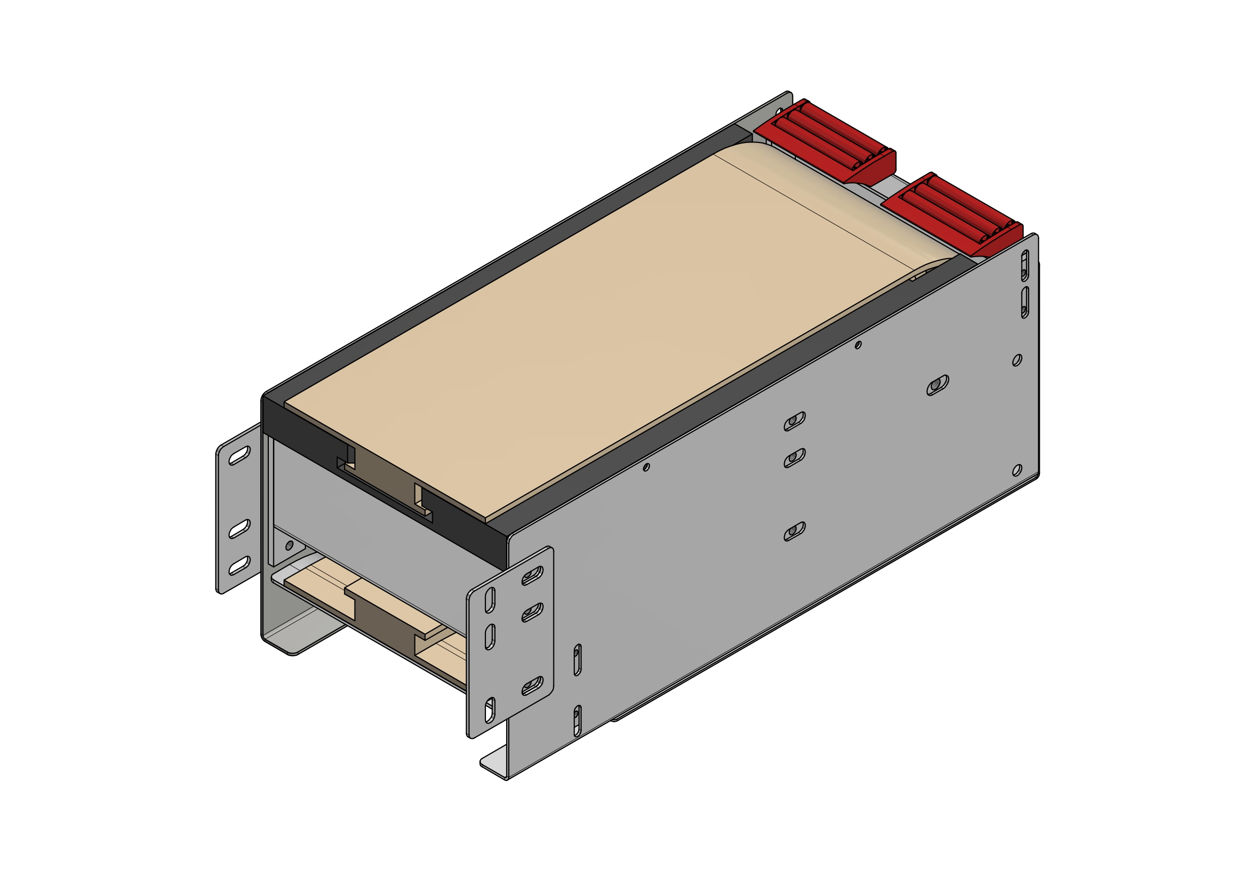 Nastro trasportatore a catena modulare per scatole JIT